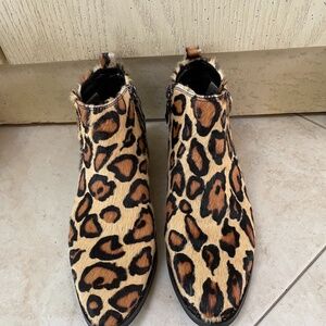 Blondo Cheetah Print Low Ankle Boots